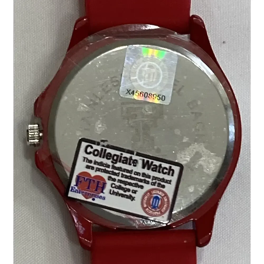 Texas Tech Red Raiders Ladies Crystals Watch, Red Band, NCAA